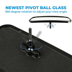 ISSYAUTO 2022 UTV Mirror – Clear Convex Glass, Shatterproof Tempered Glass, 1.375-2 in Mount, Fits Polaris RZR PRO XP and More