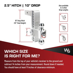 Weigh Safe CTB10-2.5-KA two-ball options cover 2in and 2-5/16in