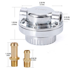 Pilida 9710 Fuel Pressure Regulator Kit — 1-5 PSI Adjustable with 1/4, 5/16, 3/8 Inch Adapters