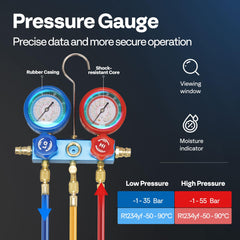 VIVOHOME color-coded hoses aid quick identification of high and low pressure
