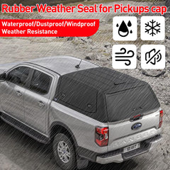 CHUANJI Tonneau Cover Seal Adhesive Tailgate Seal, Truck Topper Seal Rubber Weather Stripping with Triple Bulb, Camper Shell Seal Kit Replacement Parts Accessories(39.4Ft)