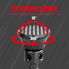 Jack Boss 5 Ton (10,000 LBs) Professional Car Support Screw Jack for House Construction Bridge Stabilization, Red