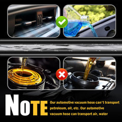 EWOJUYE 6Pcs Silicone Vacuum Hose Kit, 4.92ft Lengths with Clamps & Connectors – Automotive Vacuum Lines