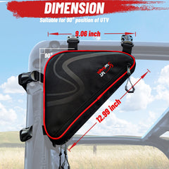 StarknightMT 2-Pack Roll Bar Bag — Universal Water-Resistant Triangle Storage for UTVs (1.75–2 in Roll Bars)