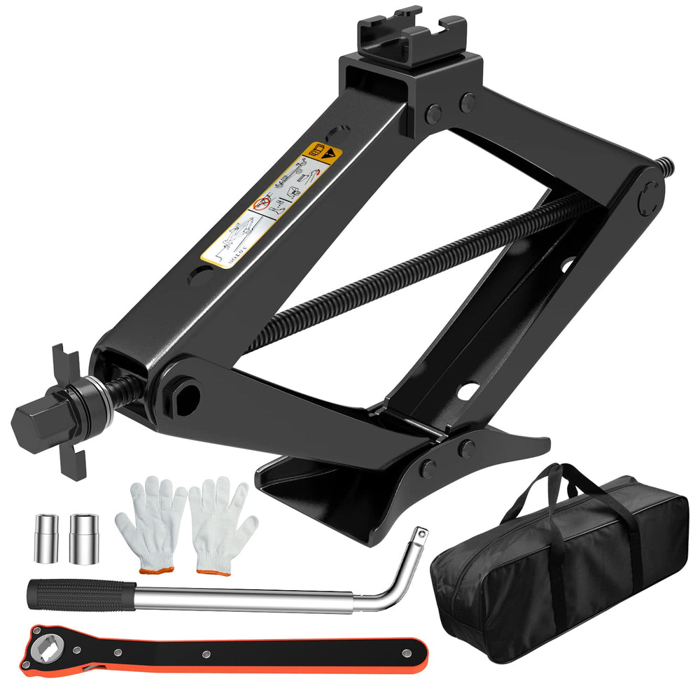 IMAYCC 3 Ton scissor jack side view for roadside tire changes