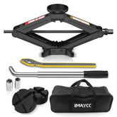 IMAYCC car jack kit 2.5-ton capacity enhances lifting stability for roadside use.