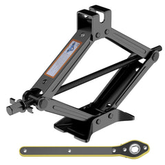 IMAYCC scissor lift jack showing stable base for safe tire lifting.