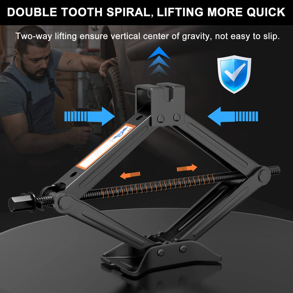 IMAYCC 2-ton jack highlighting universal fit for sedans and SUVs.