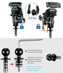 imestou RAM 1-inch ball enables flexible viewing angles.