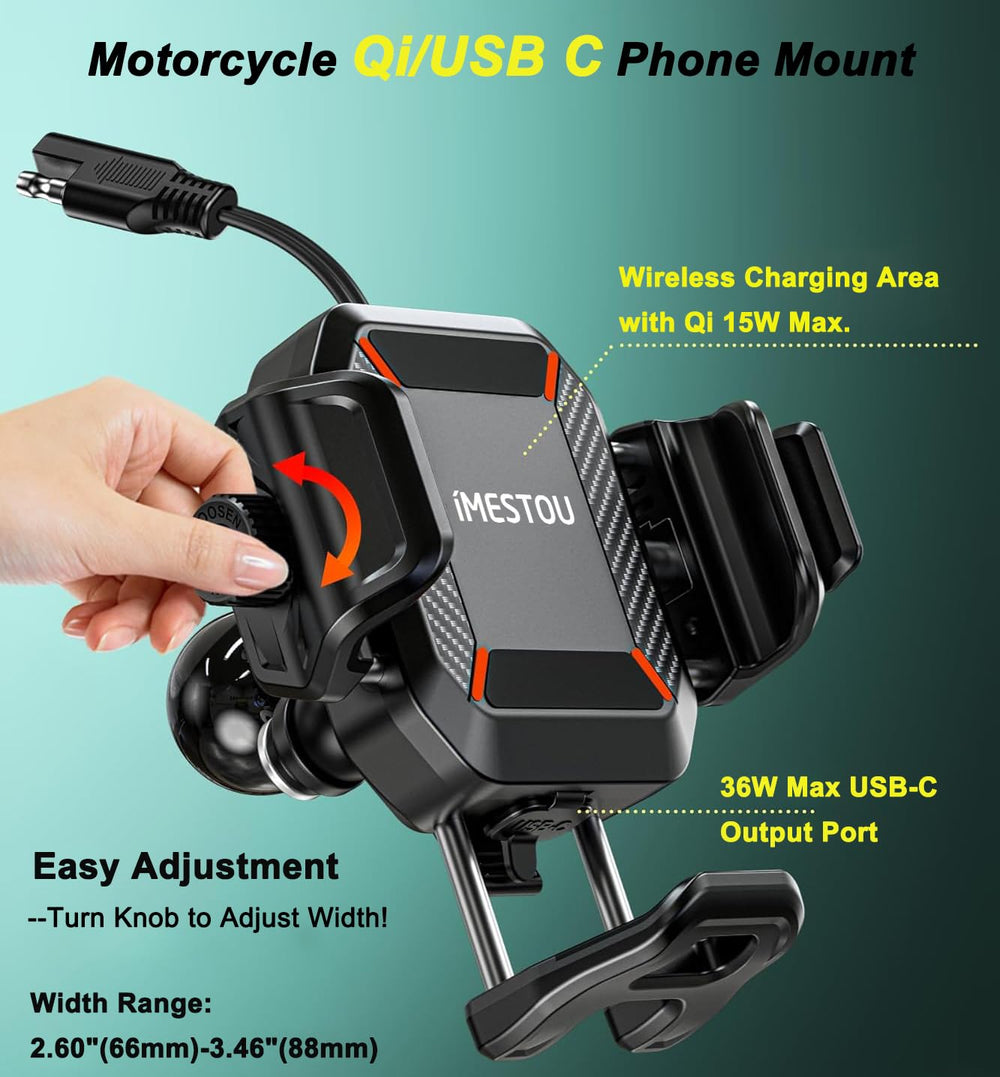 iMESTOU universal 1-inch ball head fits RAM mounts and similar arms