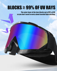 immoono UV400 anti-fog lenses for sunny and snowy days