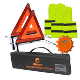 iMonse warning triangle kit with compact case for quick roadside visibility