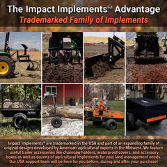 MotoAlliance Impact Implements 1500lb rating supports heavy loads on farms and large projects.
