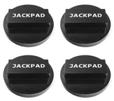 imUfer jack pad adapter close-up on CNC-machined black surface for safe lifting