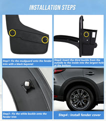INCEPRIPARI installation guide view for CX-5 fender trim alignment