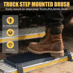 Indiedouker large boot brush with 11.8 x 4.8 inch surface cleans heavy mud efficiently.