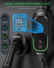 INFGO Level 2 EV Charger 25-foot cable offers flexible charging positions