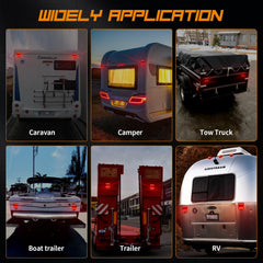 inhtgeas multifunction trailer lights provide brake, turn, and reverse indicators clearly