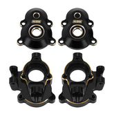 INJORA brass steering knuckles cap assembly for 1/18 Redcat, enhanced balance and durability.