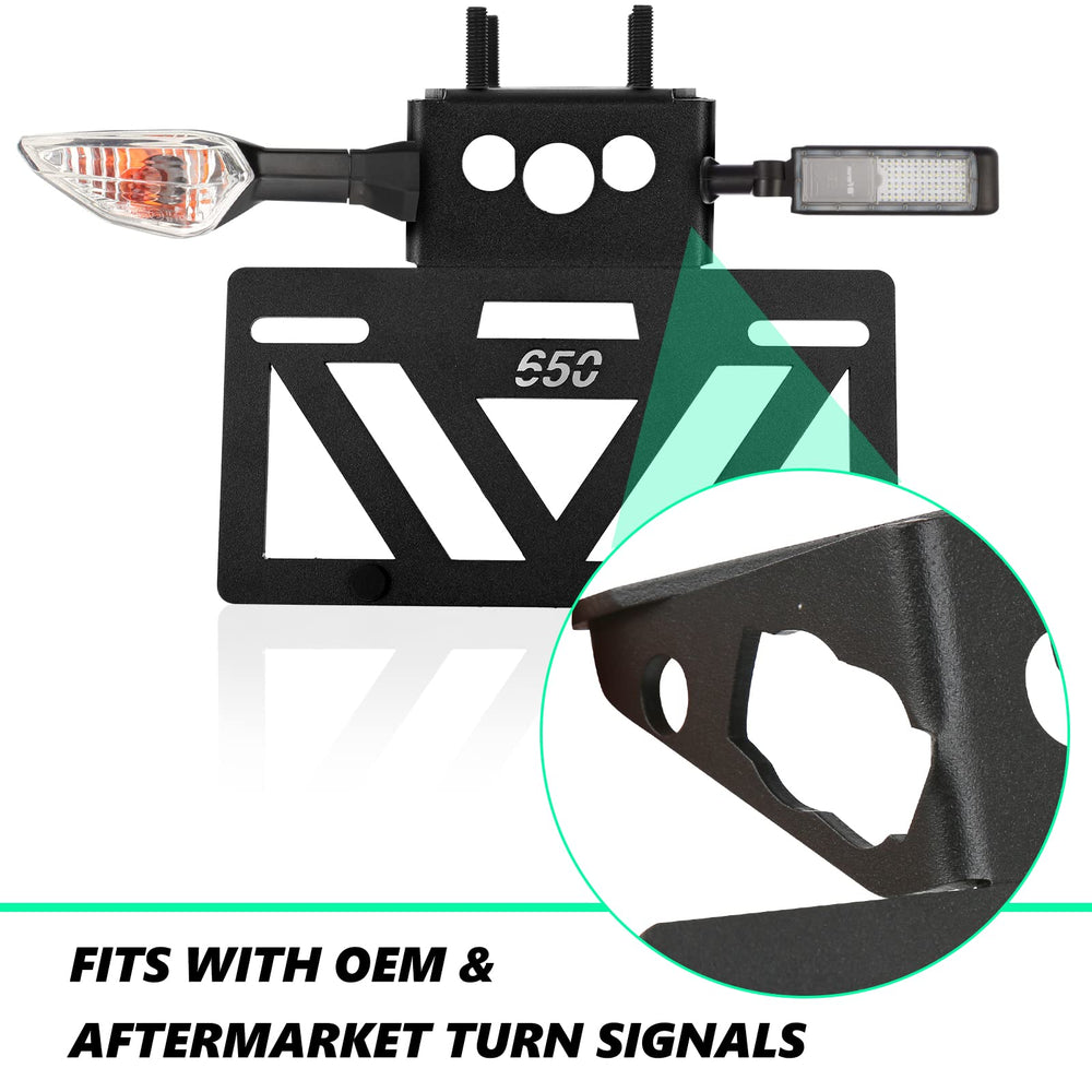 INKUDRI Ninja 650 tail tidy side profile enhances aerodynamics.