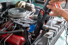 Innova 3568 tachometer readout aids RPM monitoring during timing adjustments.