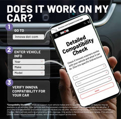 Innova 5110 compact design for portable car diagnostics on the go.