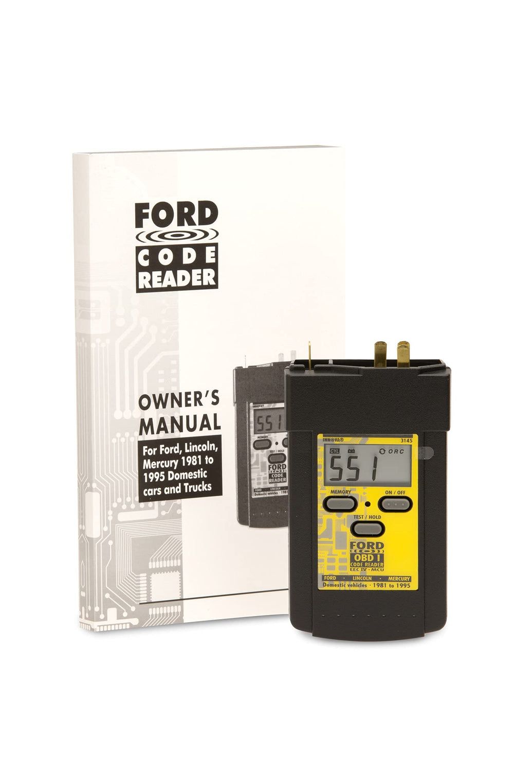 Innova Ford Digital Code Reader instruction card helps OBD1 use