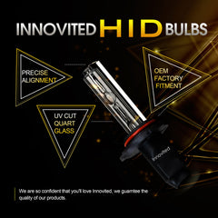 Innovited HID Xenon bulbs close-up showing filament and arc