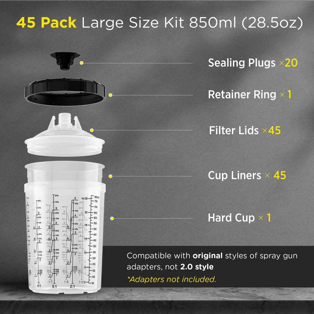 InoKraft cup liner 45-pack keeps mixing clean and storage simple