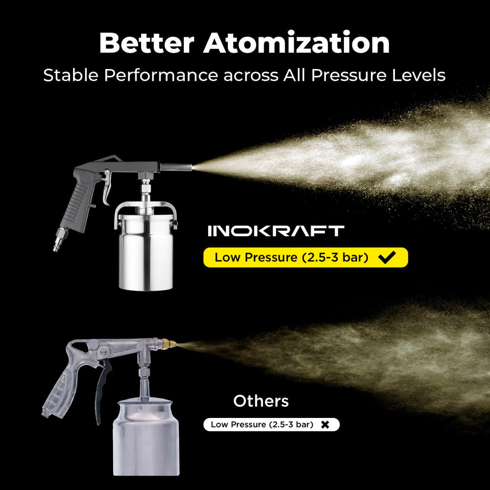 InoKraft truck bed liner application demonstrates fast coverage with low air pressure.