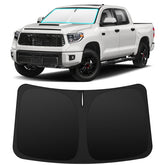 INSAUTO Tundra front window sunshade provides a snug fit for quick interior cooling.