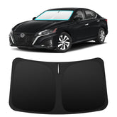 INSAUTO Altima custom-fit sunshade covers the windshield, reducing heat buildup.