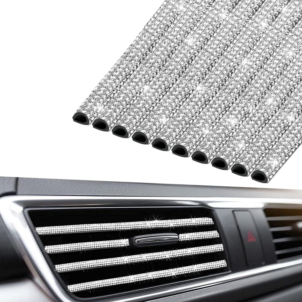 INSAUTO Bling vent trim packaging shows rhinestones for an eye-catching upgrade.