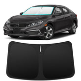 INSAUTO Civic sunshade provides full windshield coverage, reducing glare for clearer visibility.