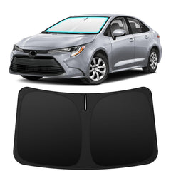 INSAUTO Corolla sunshade front-fit aligns with windshield for full coverage and protection