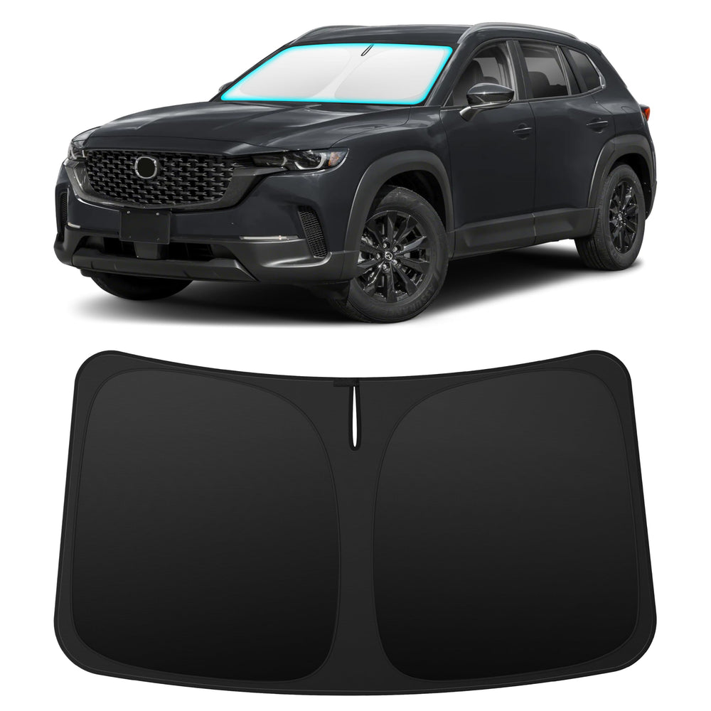 INSAUTO custom-fit windshield sun shade for Mazda CX-50 reduces heat and glare.