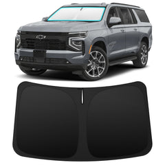 INSAUTO custom-fit windshield sun shade for Suburban front windshield, blocks heat for a cooler drive
