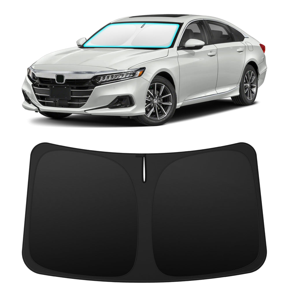 INSAUTO Honda Accord front window sunshade reducing heat buildup for a cooler cabin.