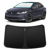 INSAUTO Model X windshield shade delivers full coverage for precise fit and sun protection.