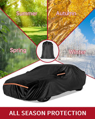 INSAUTO 420D oxford fabric with PVC inner protects paint.