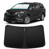 INSAUTO front window sunshade on Toyota Sienna for full coverage and cooler cabin.