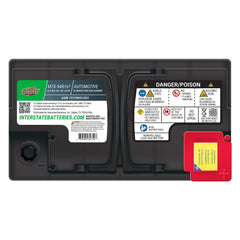 Interstate MTX 94R/H7 packaging image conveys spill-proof, maintenance-free convenience.