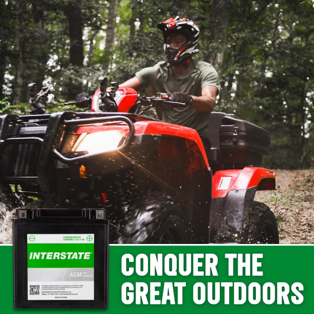 Interstate YIX30L-BS in-ride on a motorcycle illustrates dependable powersport power