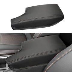 INTGET Crosstrek armrest cover top view protects the lid from wear.