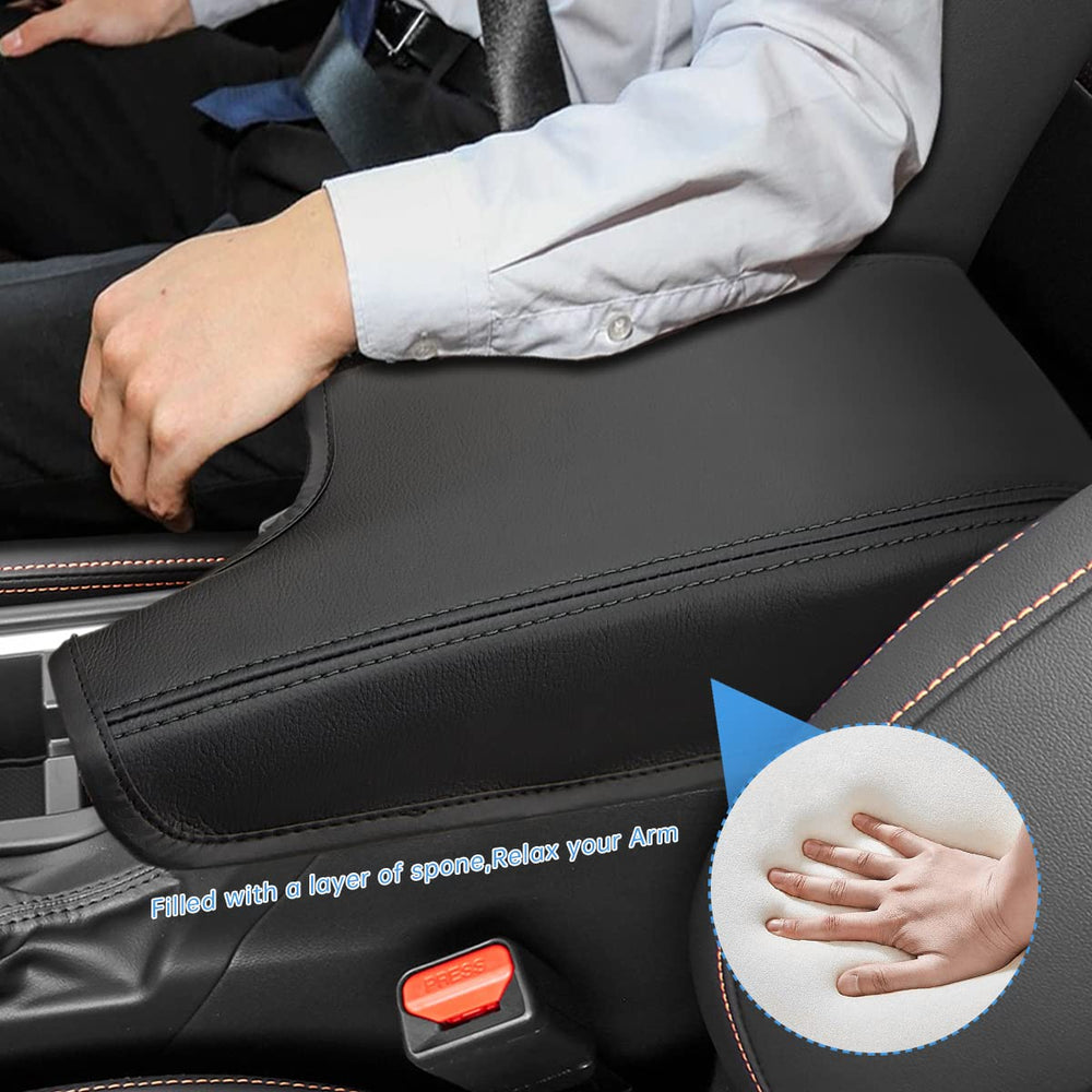 INTGET Crosstrek Impreza armrest stitching detail for a refined finish.