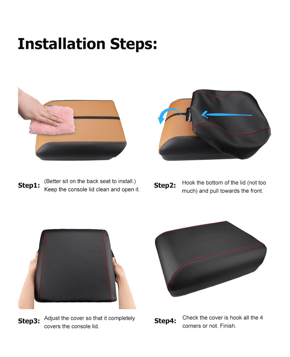 INTGET easy-to-install armrest cover simplifies upgrading your interior.