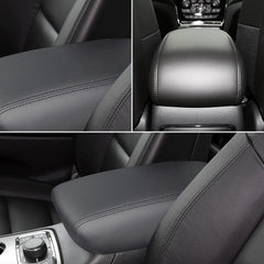 INTGET PU leather material detail on Grand Cherokee armrest cover