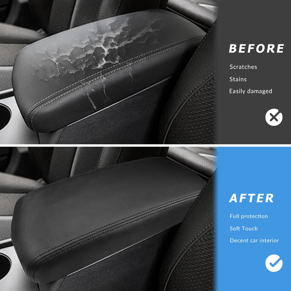 INTGET leather top cover for Optima armrest maintains a flat, wrinkle-free look