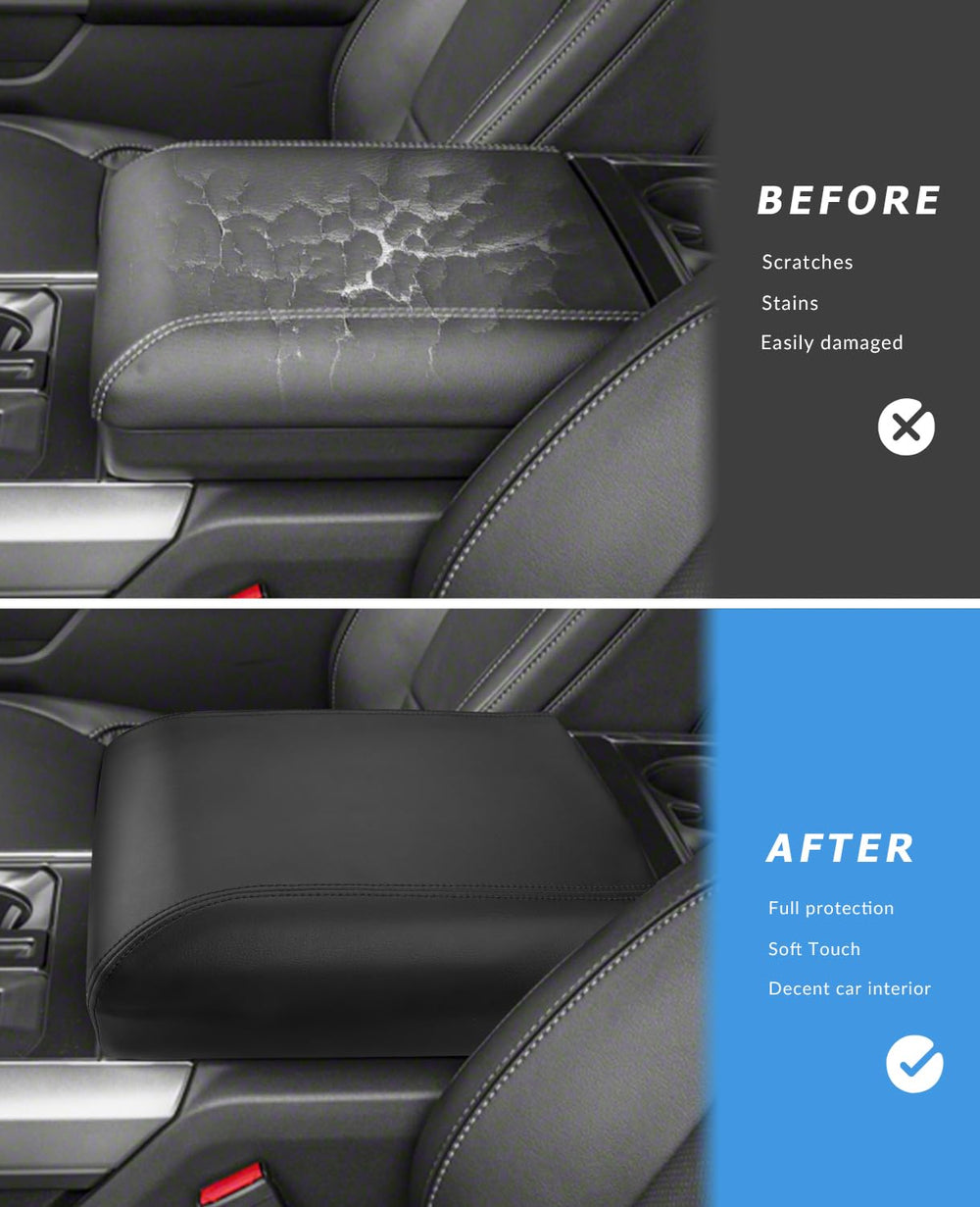 INTGET no-wrinkle fit for Ford F-150 console cover preserves a seamless look.