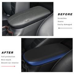INTGET RAV4 armrest cover installed for a precise, wrinkle-free look.